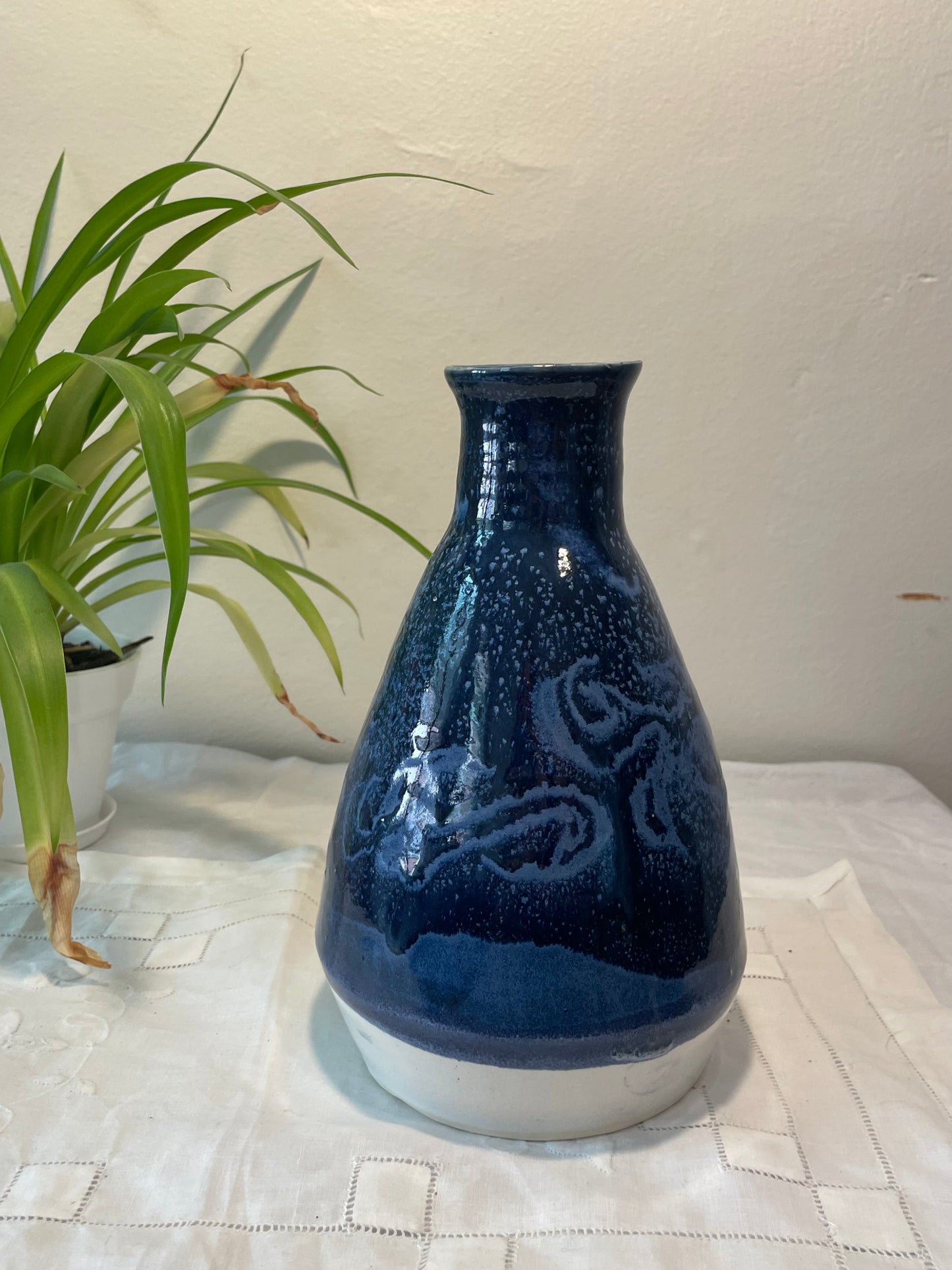 Tall Blue Vase