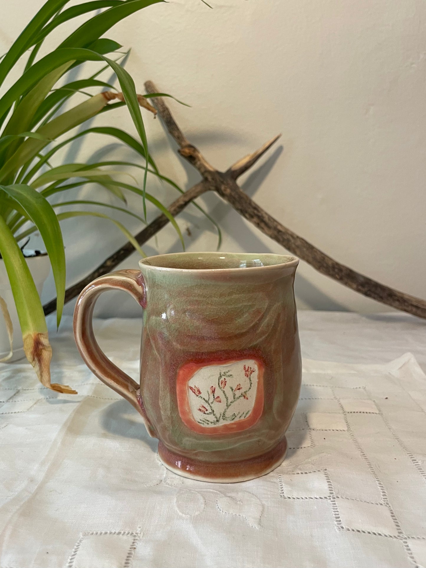 Little Pink and Green Mug
