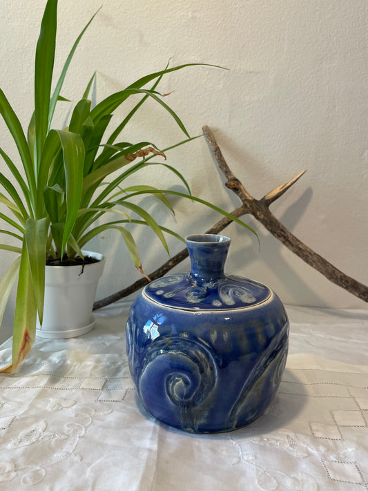 Sapphire Spiral Jar