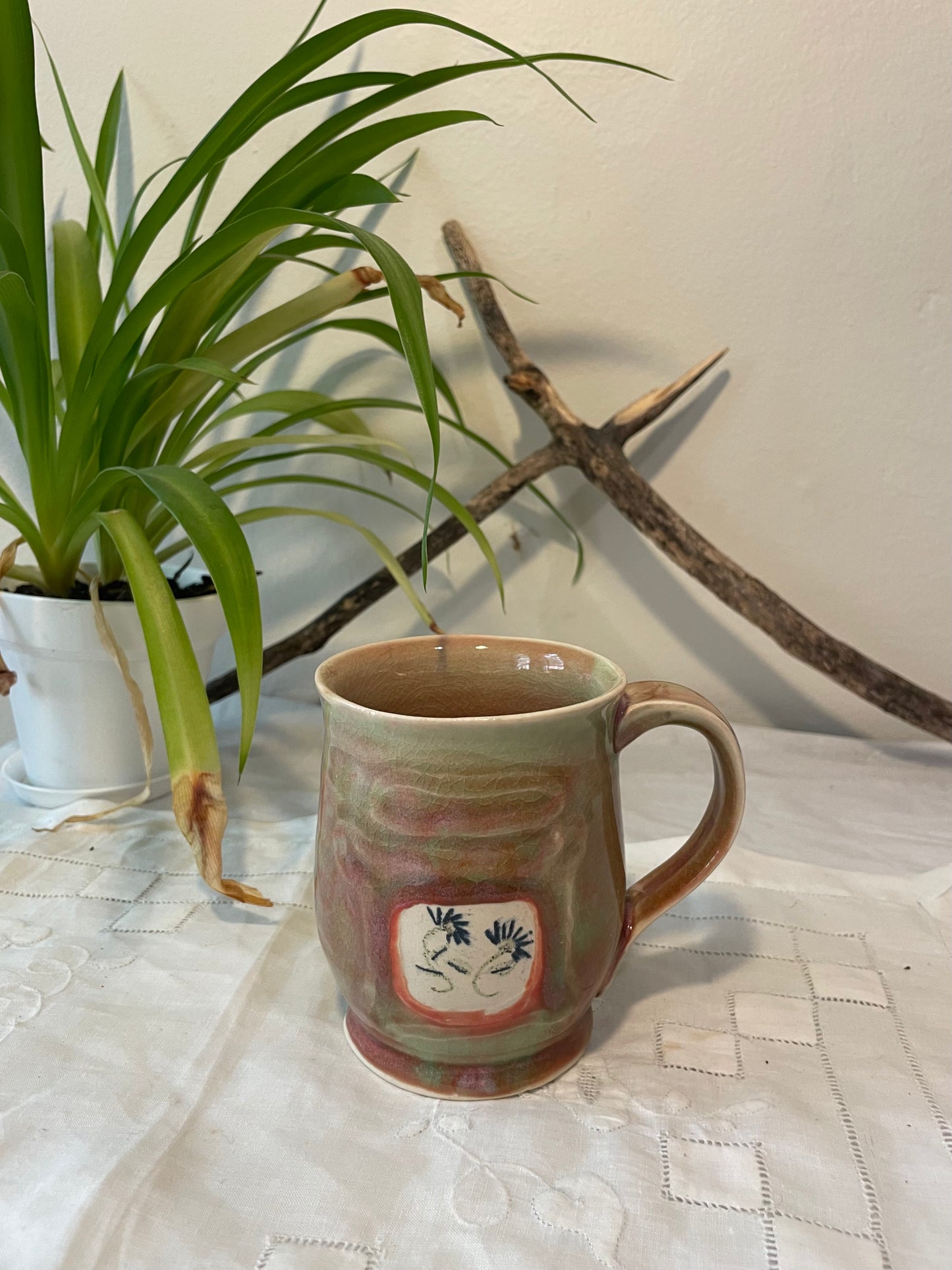 Little Pink and Green Mug